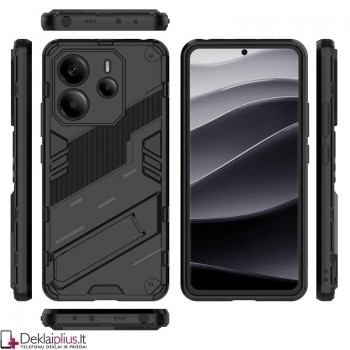 Smūgiams atsparus dėklas su kojele - juodas (Xiaomi Redmi Note 14 4G) Smūgiams atsparus dėklas su kojele - juodas (Xiaomi Redmi Note 14 4G)